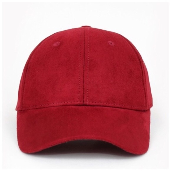 Burgundy Faux Suede Hat - Picture 2 of 2